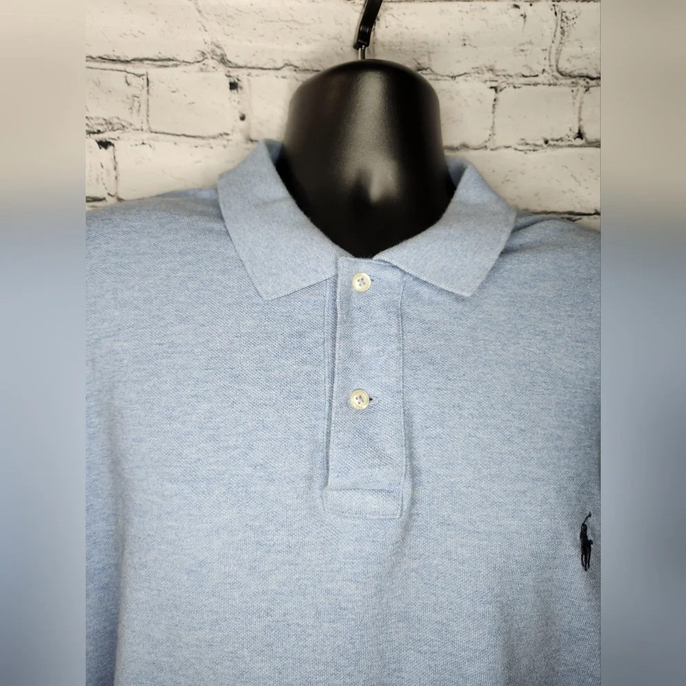 Polo Ralph Lauren Big & Tall Blue Short Sleeve Polo Shirt Size XXL‎